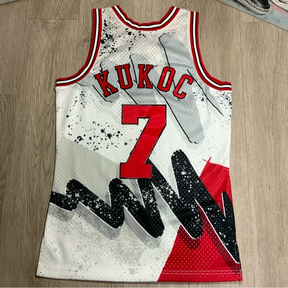 New Mitchell & Ness White Chicago Bulls 97-98 Toni Kukoc Swingman Jersey S - Picture 2 of 11